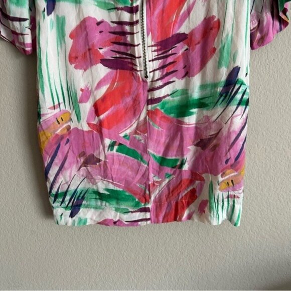 Oliveceous Multicolor Abstract Print Dress Medium - Artistic Boho & Cottagecore - Picture 8 of 12